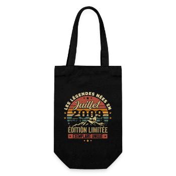 July 2009 Vintage Anniversary 2009 July - Gift Bag for Bottles - black - Front
