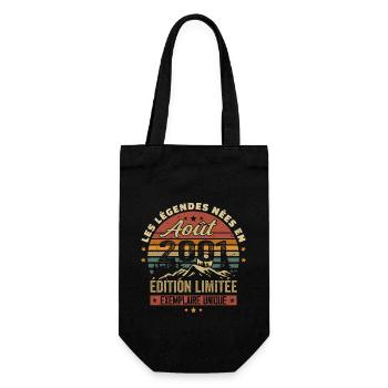 August 2001 Birthday Gift August 2001 August - Gift Bag for Bottles - black - Front