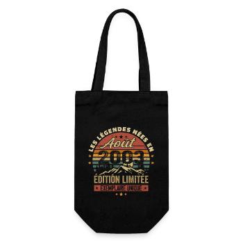 August 2003 Birthday Gift August 2003 August - Gift Bag for Bottles - black - Front