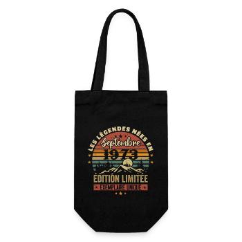Retro 1973 - Legends born in September 1973 - Gift Bag for Bottles - black - Front