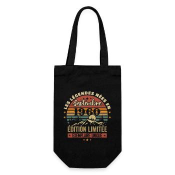 Rétro 1960 - Les légendes nées en Septembre 1960 - Sac à bouteille - noir - Devant