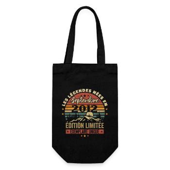 Retro 2012 - Legends born in September 2012 - Gift Bag for Bottles - black - Front