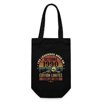 Born in October 1990 | Awesome Since October 1990 - Gift Bag for Bottles - black - Front