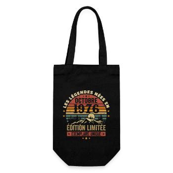 Nées en Octobre 1976 | Génial Depuis Octobre 1976 - Sac à bouteille - noir - Devant