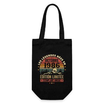 Nées en Octobre 1986 | Génial Depuis Octobre 1986 - Sac à bouteille - noir - Devant