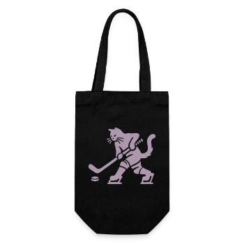 Chat Hockey sur glace Minimalist Silhouette Player - Sac à bouteille - noir - Devant