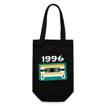 Cassette 1996 Vintage Anniversary 1996 - Gift Bag for Bottles - black - Front