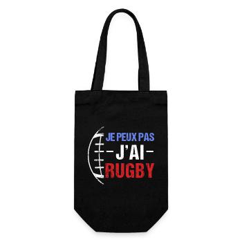 Je peux pas j' ai rugby humour rugbyman cadeau - Sac à bouteille - noir - Devant