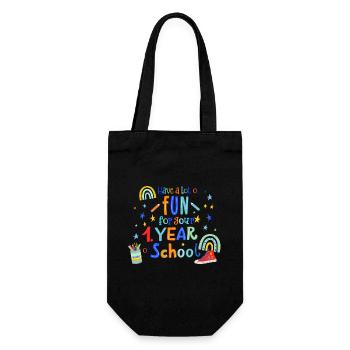 Start of school - Gift Bag for Bottles - black - Front