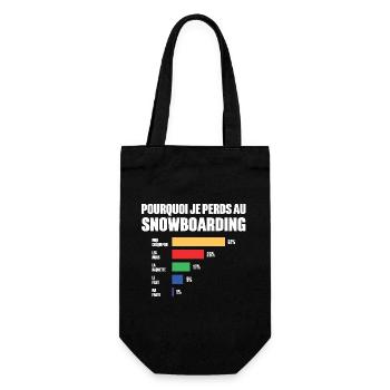 Snowboarding jersey I can't I have snowboarding - Gift Bag for Bottles - black - Front