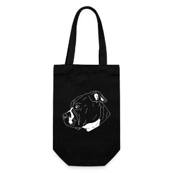 American Bully - Geschenkbeutel für Flaschen - Schwarz - Vorne