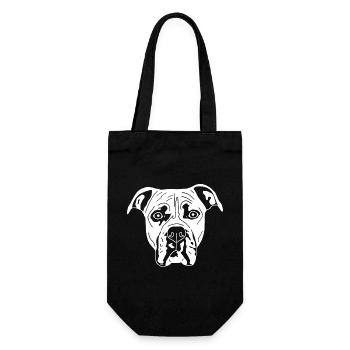 American Bulldog - Geschenkbeutel für Flaschen - Schwarz - Vorne