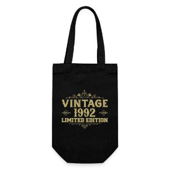 1992 Jahrgang Vintage Geburtstag Geschenk 1992 - Geschenkbeutel für Flaschen - Schwarz - Vorne