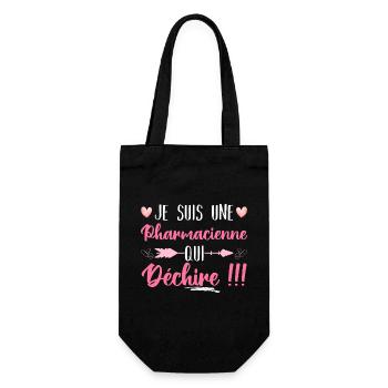 Je suis une pharmacienne qui déchire humour cadeau - Sac à bouteille - noir - Devant