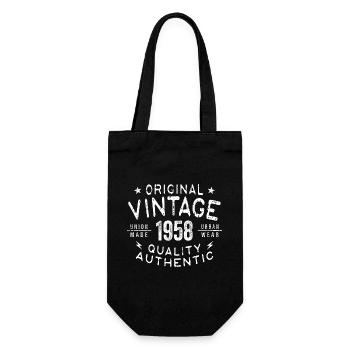 1958 Geburtstag 1958 Jahrgang 1958 Geburtstag - Geschenkbeutel für Flaschen - Schwarz - Vorne