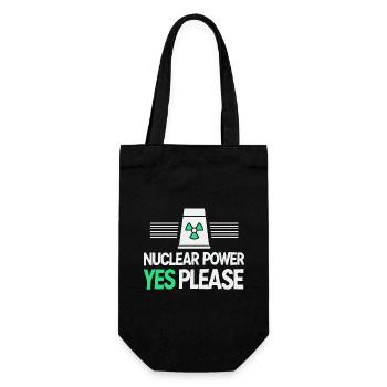 Kernenergie Ja Bitte - Pro Saubere Energie - Geschenkbeutel für Flaschen - Schwarz - Vorne
