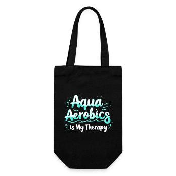 Aqua Aerobics Is My Therapy - Gift Bag for Bottles - black - Front