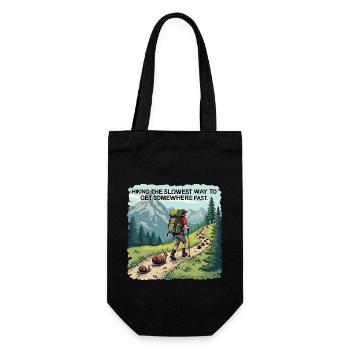Hiking In The Mountains Funny Shirt For Hikers - Gift Bag for Bottles - black - Front
