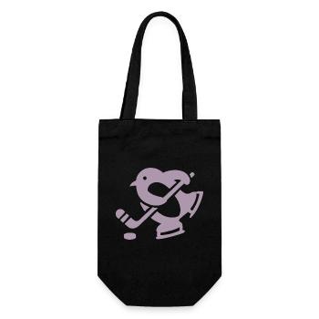 Pinguin Hockey Eishockey Silhouette Minimalistisch - Gift Bag for Bottles - black - Front