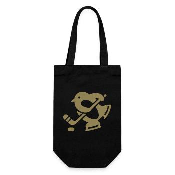 Penguin Hockey Hockey Silhouette Minimalist - Gift Bag for Bottles - black - Front