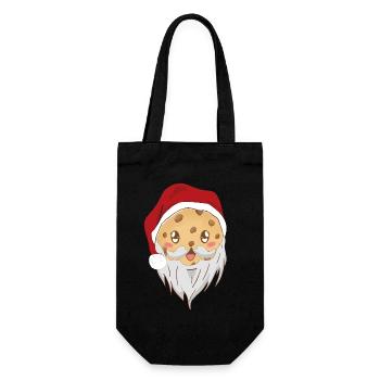 Santa Christmas Cookie - Geschenkbeutel für Flaschen - Schwarz - Vorne