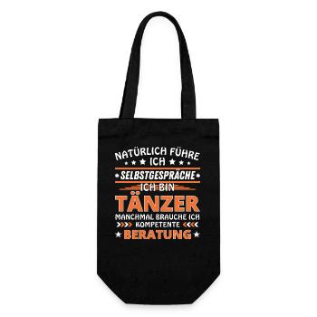 Ich führe Selbstgespräche - Tänzer Edition - Geschenkbeutel für Flaschen - Schwarz - Vorne