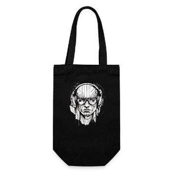 DJ Robot, Electronic Music, RAVE, TECHNO, - Gift Bag for Bottles - black - Front
