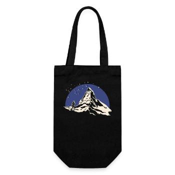 Matterhorn Hiking Hike Souvenir Zermatt - Gift Bag for Bottles - black - Front