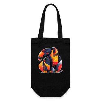 Fourmilier | Œuvres d’art abstraites - Sac à bouteille - noir - Devant