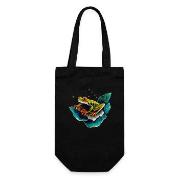 Frog - Gift Bag for Bottles - black - Front
