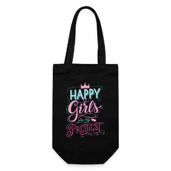 Les filles heureuses sont les plus jolies - Sac à bouteille - noir - Devant