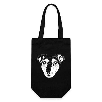 Jack Russell Terrier - Geschenkbeutel für Flaschen - Schwarz - Vorne