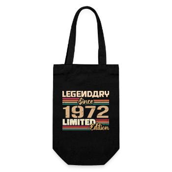 Millésime 1972 1972 Anniversaire né en 1972 - Sac à bouteille - noir - Devant