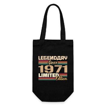 1971 Vintage 1971 Birthday Born In 1971 - Gift Bag for Bottles - black - Front