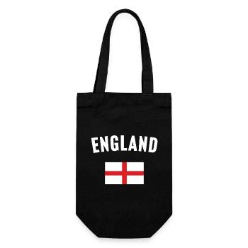 England Flag - Gift Bag for Bottles - black - Front
