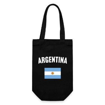 Argentina Flag - Gift Bag for Bottles - black - Front