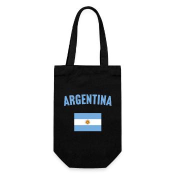Drapeau de l’Argentine - Sac à bouteille - noir - Devant