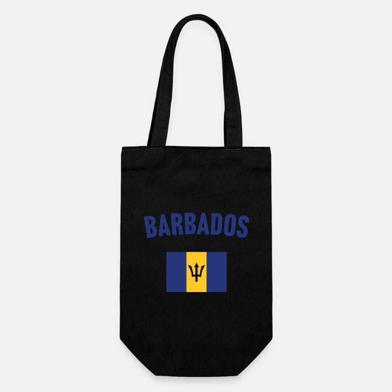 Barbados Flag - Gift Bag for Bottles - black