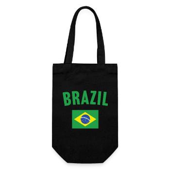 Brazil Flag - Gift Bag for Bottles - black - Front