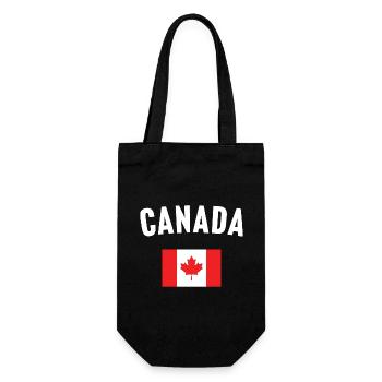 Kanada Flagge - Geschenkbeutel für Flaschen - Schwarz - Vorne