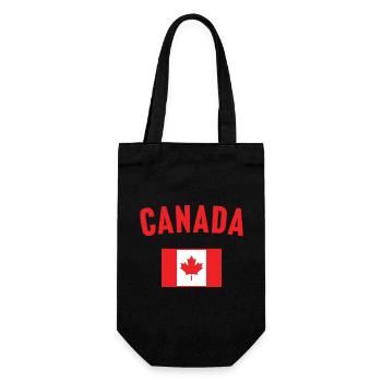 Canada Flag - Gift Bag for Bottles - black - Front