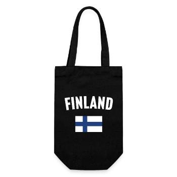 Drapeau de la Finlande - Sac à bouteille - noir - Devant