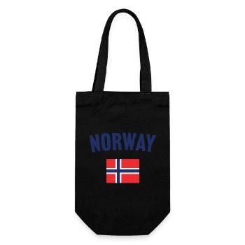 Norway Flag - Gift Bag for Bottles - black - Front