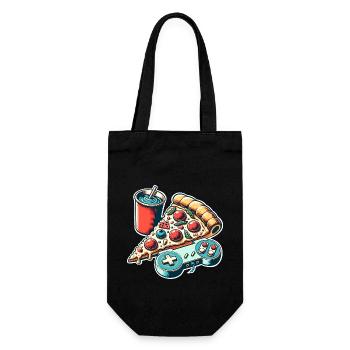 Pizza Gaming Gamer - Gift Bag for Bottles - black - Front