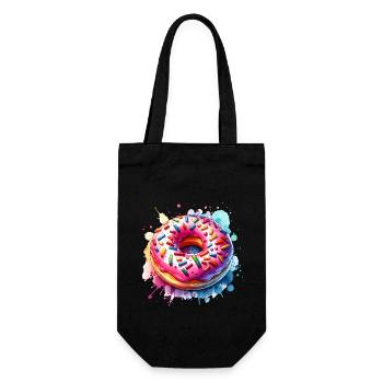 Doughnut - Gift Bag for Bottles - black - Front