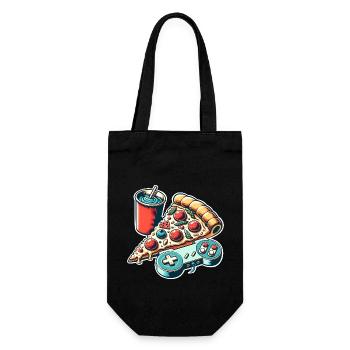 Pizza Gaming Gamer - Gift Bag for Bottles - black - Front