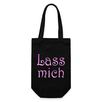 Lass mich - Geschenkbeutel für Flaschen - Schwarz - Vorne