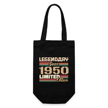 1950's Vintage 1950's Birthday Born In 1950 - Gift Bag for Bottles - black - Front