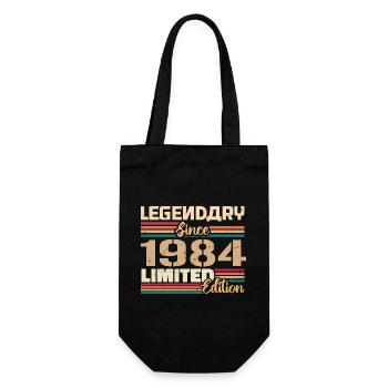 1984 Vintage 1984 Geburtstag geboren im Jahr 1984 - Geschenkbeutel für Flaschen - Schwarz - Vorne
