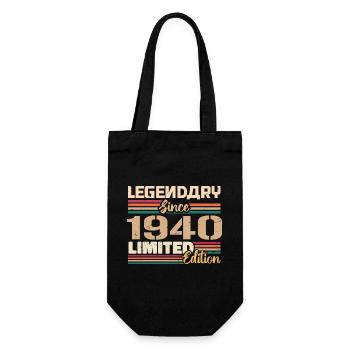 1940's Vintage 1940's Birthday Born in 1940 - Gift Bag for Bottles - black - Front